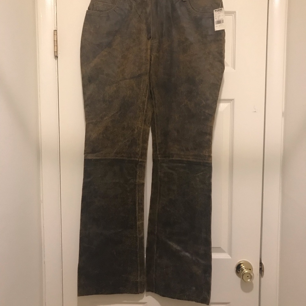Leather New with tag Motorcycle Jeans-sz14-Bootcut